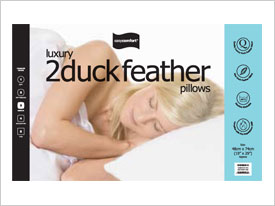 Easycomfort Twin Pack Feather-Flat Packed Pillow