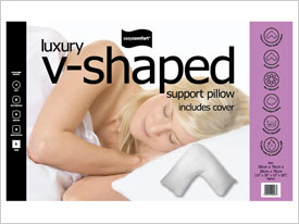 Easycomfort V Shape Ortho Pillow and Case