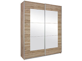 Rauch Alegro Wardrobe - Sliding Two Door with Mirror 181cm x 210cm - 5109